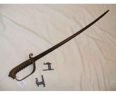 An antique Naval Officers sword (lacking scabbard)