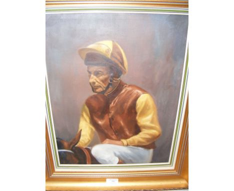 GEERE - an oil painting of Lester Piggott - 44 x 34cm CONDITION REPORT Signed F. GEEREFrom a local art enthusiast who is down