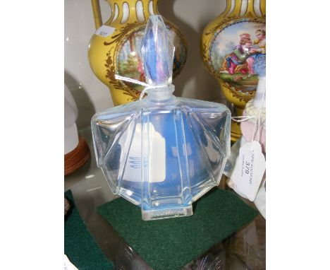 A Lalique Art Deco style perfume bottle with stopper - 14cms high