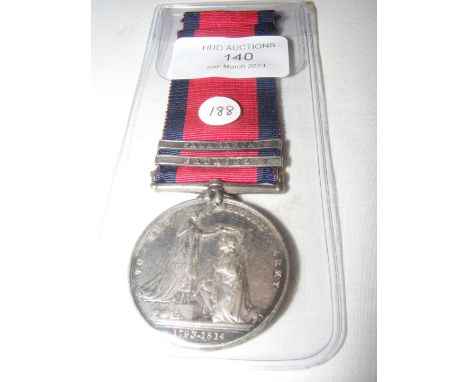 A Victoria British Army 1793-1814 General Service medal to Charles Gillon - 30th Foot Salamanca and Badajoz clasps - with pho