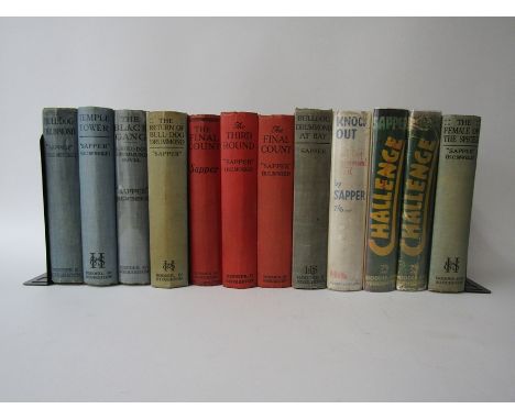 "Sapper" (pseudonym of Herman Cyril McNeile), complete set of the ten Bulldog Drummond crime novels, all 1st editions, all pu