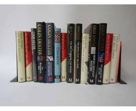 Colin Dexter, Inspector Morse series of novels, all 13 titles, but various editions, several signed, all in original cloth, a