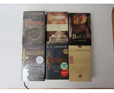 C.J. Sansom, Shardlake series historical mystery novels 1-6, all first editions, all original cloth, all in dust wrappers, co