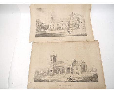 A pair of local interest 19th Century lithographs of Palgrave Rectory, and Palgrave Church, both W. Browne lith, Norwich, bot