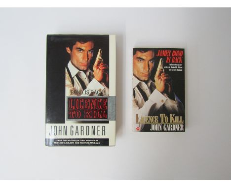 John Gardner: 'Licence to Kill', The Armchair Detective Library, 1900, 1st hardback edition, 1st printing, signed to title pa