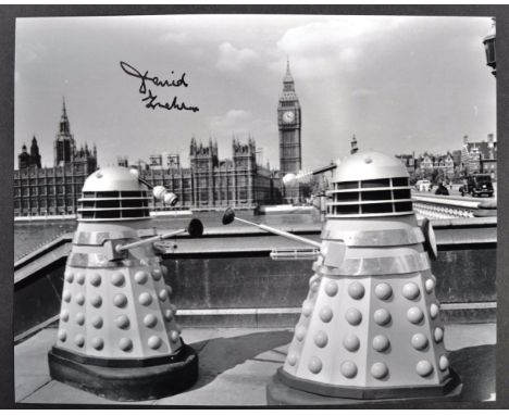 David Graham - Doctor Who Voice Actor (Daleks) - a rare autographed 8x10" black and white photograph depicting The Daleks in 