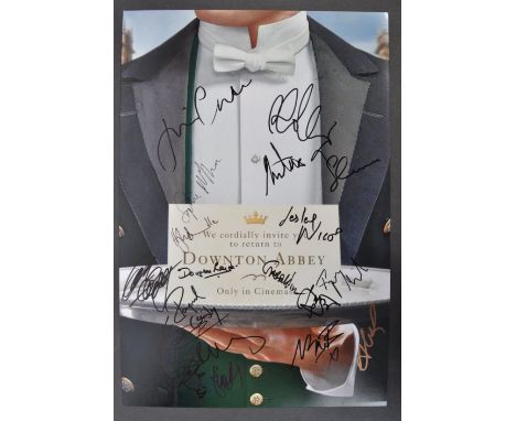 Downton Abbey The Movie (2019) - a rare and impressive cast autographed photographic movie poster (18x12"). All obtained in p