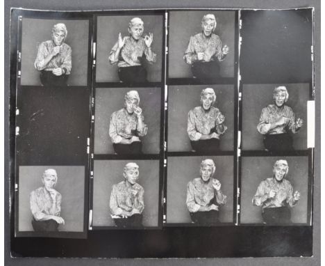 Private Collection of Peter Wyngarde Memorabilia - a rare original 1970's photographer's contact sheet of 'unseen' promotiona