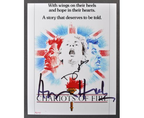 Chariots Of Fire (1981) - dual-autographed miniature 8x10" movie poster photograph from the classic movie, signed by Nigel Ha