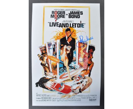 James Bond 007 - Sir Roger Moore (1927-2017) - Live And Let Die - an impressive signed 8x12" colour photograph mini-poster fr