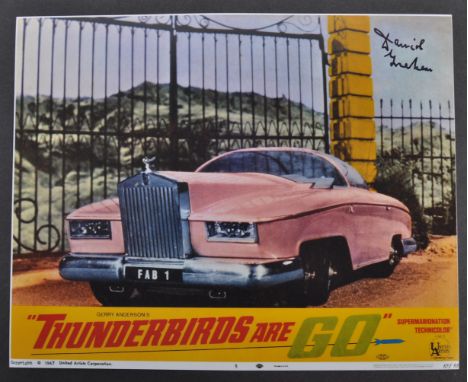 Thunderbirds - David Graham (voice of Brains and Gordon Tracy) - an autographed 8x10" colour replica Lobby Card from the clas