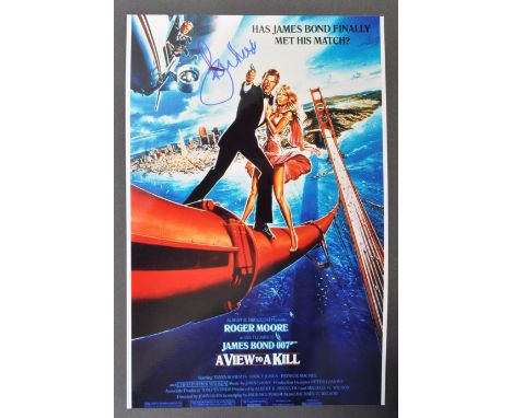James Bond 007 - Sir Roger Moore (1927-2017) - A View To A Kill - an impressive signed 8x12" colour photograph mini-poster fr
