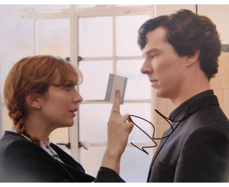 Katharine Parkinson - an 8x10" colour photograph of Parkinson in her role from ' Sherlock ' (BBC). Signed neatly in black ink