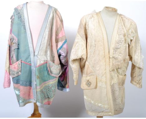 From the collection of Angela Grant - two original vintage Marisa Martin designer ladies' jackets. The first being multi-colo