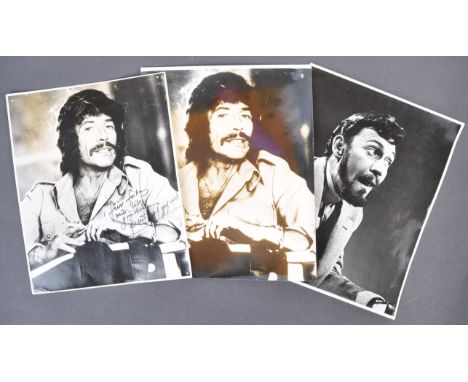 Private Collection of Peter Wyngarde Memorabilia - a collection of x3 original vintage 1950s and 1970's black and white press