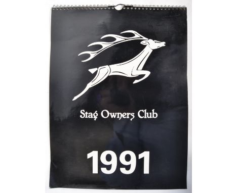 The Estate of Peter Wyngarde - Wyngarde's personal vintage Triumph ' Stag Owners Club 1991 ' Calendar. The calendar of usual 
