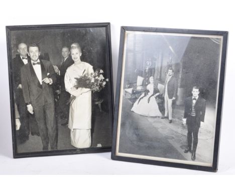 From the Estate of Peter Wyngarde - two framed and glazed 8x10" black and white photographs of Wyngarde from an unknown early