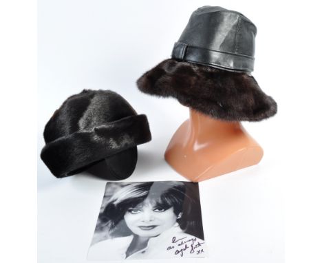 From the collection of Angela Grant - two vintage fur hats, the first being a Margaritta of London, and the second a Echt See