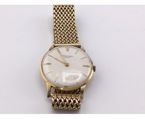 A 14ct gold vintage Favre Leuba gents watch. 64.81g