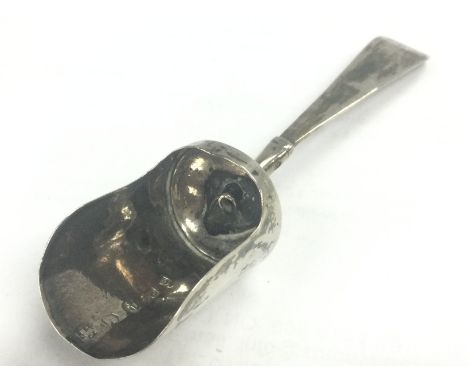 A silver hallmarked Georgian caddy spoon , postage category A