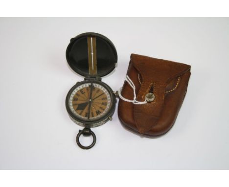 A World War One / WW1 British Army Officers No.135 Verner Compass With Original Leather Case.