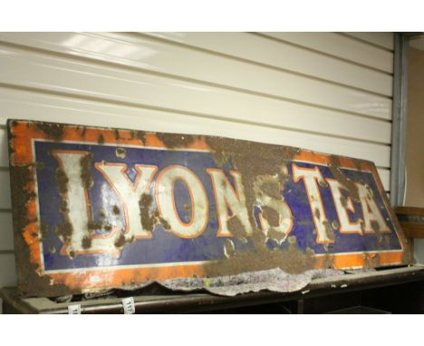 Large Lyons Tea Enamel sign