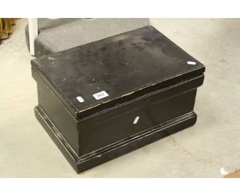 Small Victorian Pine Carpenters Tool Box (inscription inside of lid)