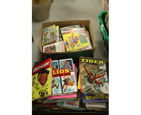Two boxes of vintage Children's Annuals &amp; Books