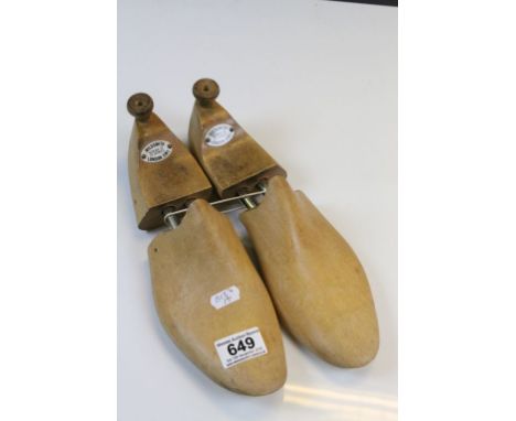 Pair of Vintage Treen ' Wildsmith of Duke Street ' Wooden Shoe Trees