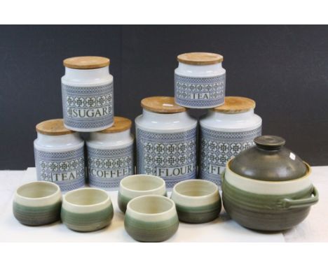 Collection of vintage ceramics to include Hornsea "Tapestry" pattern Cannisters with lids