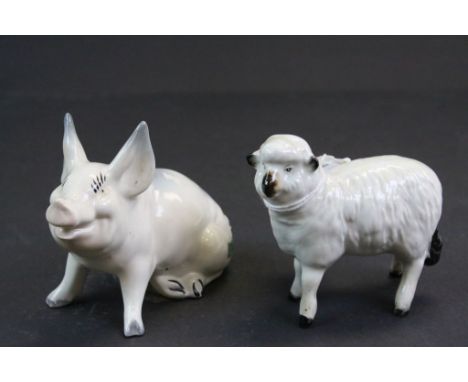 Beswick ceramic Pig 832 &amp; a Ewe