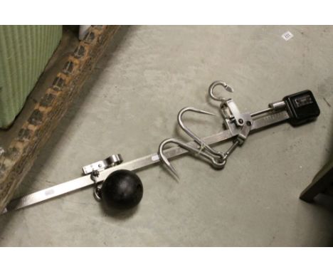 Large set of Stainless Steel Avery Butchers Scales to weigh up to 300lb
