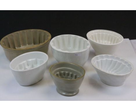 Collection of vintage ceramic Jelly Moulds to include Minton