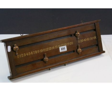 Vintage Mahogany Snooker Scoreboard