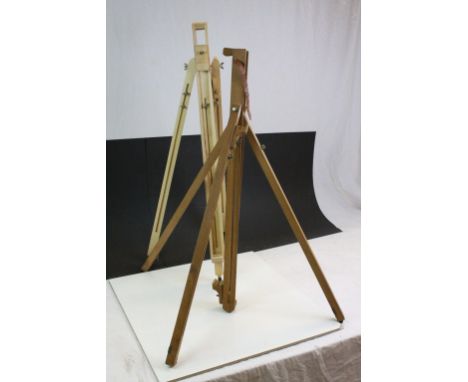 Two vintage Wooden Easels