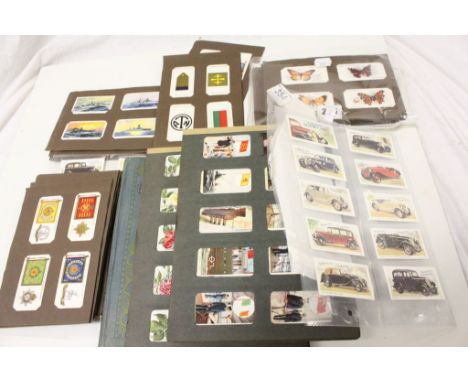 Players cigarette cards to include Butterflies, Modern Naval Craft, Taddy &amp; Co automobile cards, Wills Flags of the Empir