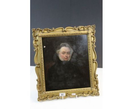 Ornate Gilt framed Oil on board Portrait of a Gentleman