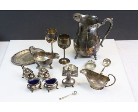 Small collection of vintage Silver plate etc to include a large Water jug