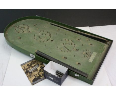 Vintage Corinthian Bagatelle Board with balls &amp; instructions