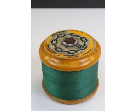 Vintage Shop Display J &amp; P Coates Wooden Cotton Reel / Pin Cushion