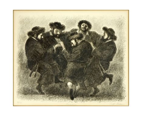 Tully Filmus, American/Russian (1903-1998) Lithograph "Tradition". Titled, signed and dated 98/100. Toning from age or in goo