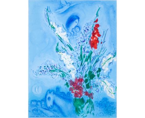 Marc Chagall, French/Russian (1887-1985) "Les Glaïeuls, 1965" Color Lithograph, Pencil Signed and Inscribed on Lower Border. 