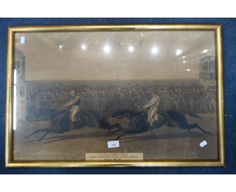 A VICTORIAN HORSE RACING LITHOGRAPH