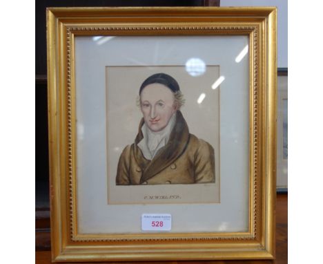 HUGELGEM, German School, 19th century: Portrait of Christopher Martin Wieland (1733-1813), watercolour