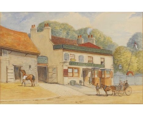 J T Wilson (19th century) ‘The Six Bells’, Acton; ‘The White Hart’, Acton; ‘The Red Lion’, Edgware; ‘The King’s Arm’s', Edgwa