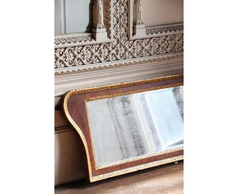A George II-style walnut and gilt-framed overmantel mirror,early 20th century,111cm wide41cm highCondition Reportgilt areas r
