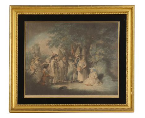 George Keating, after George Morland'Children Playing at Soldiers'coloured mezzotint44 x 54cm,William Ward, after George Morl