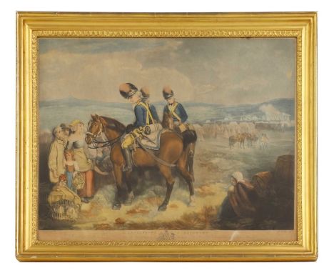 J Murphy, after Francis Wheatley 'The Encampment at Brighton';'The Departure From Brighton'a pair, coloured mezzotints53 x 66