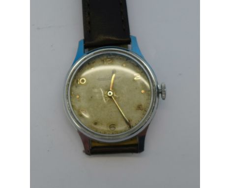 A Jaeger LeCoultre wristwatch, a/f, associated case, movement loose