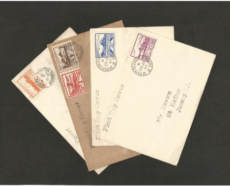 Jersey, 4 First Day Covers, 1943. Good condition. We combine postage on multiple winning lots and can ship worldwide. UK post